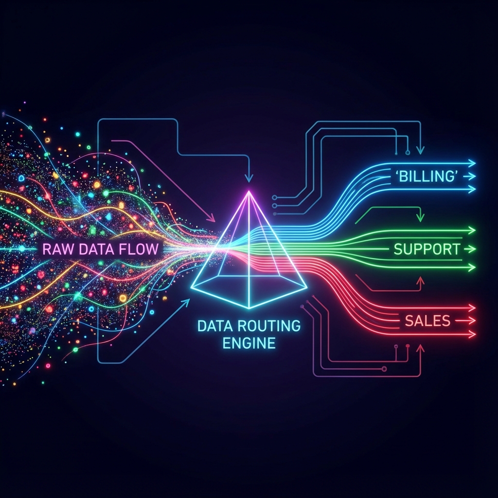 Schematic diagram of the routing process